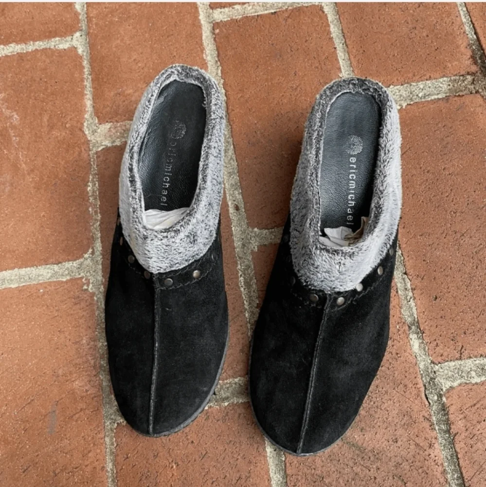 Eric Michael Black Suede Mules 37 - Picture 2 of 6